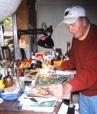 Painter & Author Jack Carter at Work