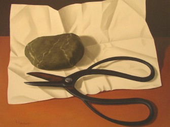 "Stone, Paper Scissors," 2006 by Pete Hackett